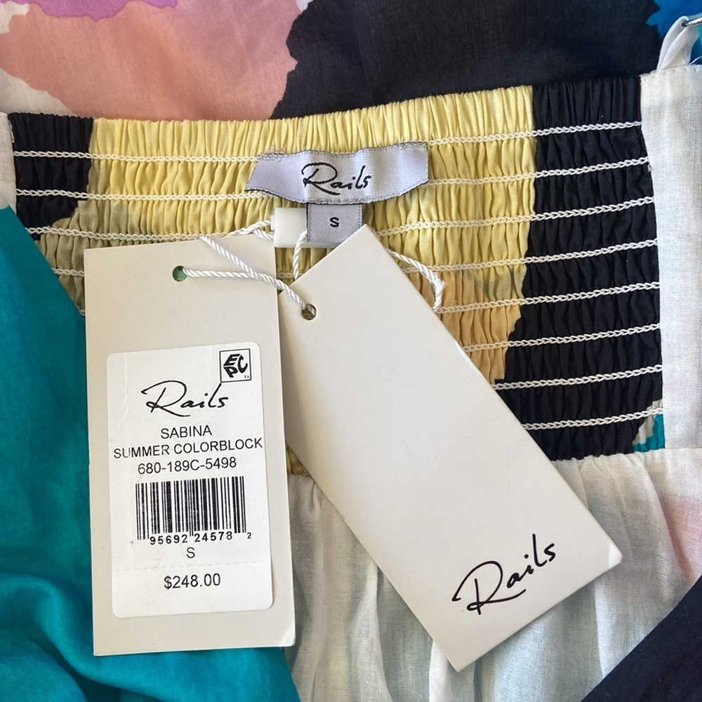 Rails Colorful Abstract Midi Dress - image 8